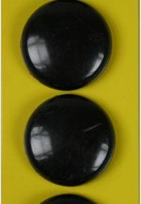 Merkloos 5x Stuks Ronde Koelkast / Whiteboard Magneetjes Zwart Plastic - Keuken Magneten