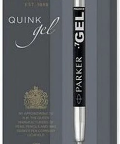 Parker Gelpen Vulling | Medium Punt (0,7 Mm) | Zwarte QUINK Inkt | 1 Stuks -Parker Shop 296x840