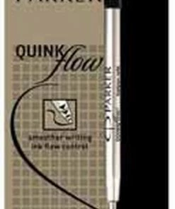 Balpenvulling Parker Quinkflow Medium Zwart -Parker Shop 298x840
