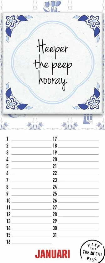 Onbekend Verjaardagskalender MTTCW Speakwords & Sayings - 13 X 33 Cm 3 Onbekend Verjaardagskalender MTTCW Speakwords & Sayings - 13 X 33 Cm - Afbeelding 3