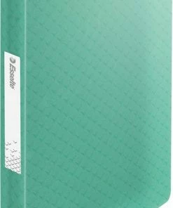 Esselte Colour'Breeze 4-Rings Kunststof A4 Ringmap Met Soepele Kaft Voor 140 Vellen - Rugbreedte Van 25mm - Groen
