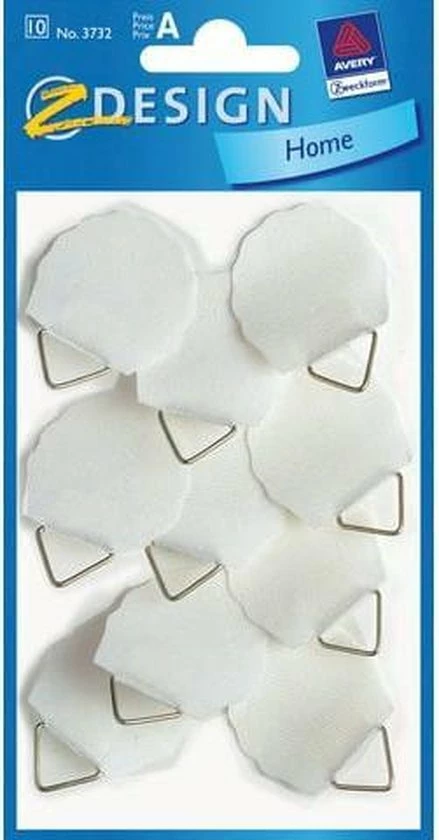 Avery Schilderijhanger Z-design Home - 30mm Wit Pakje A 8st. 1 Avery Schilderijhanger Z-design Home - 30mm Wit Pakje A 8st.