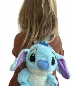 Merkloos Stitch Tas - Lilo And Stitch - Rugtassen - Schoencadeau - Verjaardag - Kinderfeestje- Disney - Knuffel Tas - Verstelbaar - 25 Cm