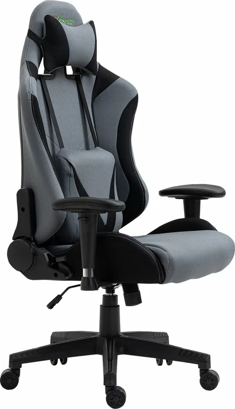 Vinscetto Vinsetto Ergonomische Gamestoel Draaistoel Verstelbare Rugleuning Elastaanstof Zwart 921-500 2 Vinscetto Vinsetto Ergonomische Gamestoel Draaistoel Verstelbare Rugleuning Elastaanstof Zwart 921-500 - Afbeelding 2