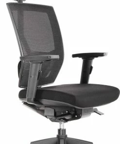 BenS 807H-Synchro-3 - Luxe Ergonomische - Bureaustoel - Met Hoofdsteun -GREENGUARD GOLD - (ook Geschikt Voor Langere Mensen) - Veel Instelmogelijkheden - Zitdiepte Verstelling - Lende Steun - 3D Armlegger - Donati Mechaniek - ARBO/NEN 1335 Normering.