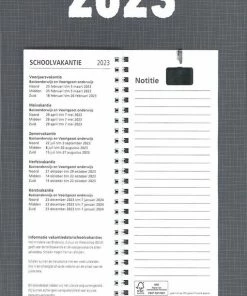 MGPcards - Omleg-weekkalender 2023 - Week Begint Op Maandag - Grijs -Parker Shop 510x840 2