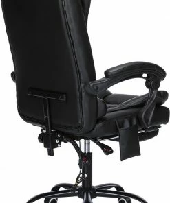 Snailhome Bureaustoel - Ergonomische Draaistoel En Computerstoel - Met Massagefunctie - Belastbaar Tot 150 Kg - Zwart - 61 X 50 X 123cm -Parker Shop 523x840 4