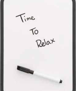 Merkloos Mini Whiteboard - Inclusief Marker En Mini-wisser - Whiteboard Set - Wit/Zwart