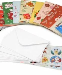 Giftmas Kerstkaarten - Wenskaarten - 36 Stuks - Met Enveloppen En Stickers - 10x15cm -Parker Shop 550x301