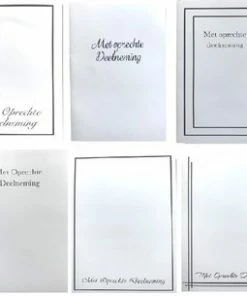 RS C&C 10 Cards & Crafts Condoleance Kaarten - Gecondoleerd / Met Oprechte Deelneming / Sterkte - 16x11cm