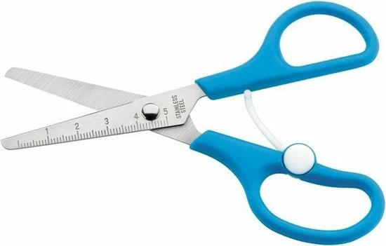 Westcott Kinderschaar Westscott 130mm Stomp Licht-blauw Per Stuk 1 Westcott Kinderschaar Westscott 130mm Stomp Licht-blauw Per Stuk