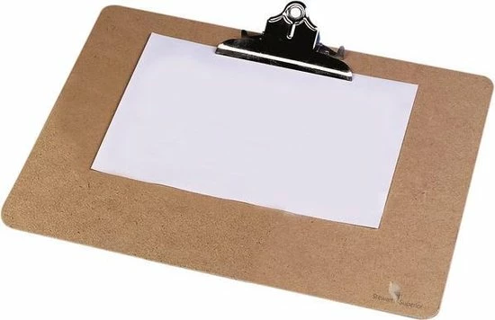 Seco Klembord - A3 Liggend - Masonite Hout - Grote Heavy Duty Clip - SE-W1104-A3-SS 1 Seco Klembord - A3 Liggend - Masonite Hout - Grote Heavy Duty Clip - SE-W1104-A3-SS