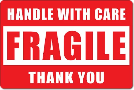 Telano 27x Breekbaar Fragile Stickers Etiketten Verhuisstickers 50mm X 76,2mm - Handle With Care - Thank You - Transport Stickervel 1 Telano 27x Breekbaar Fragile Stickers Etiketten Verhuisstickers 50mm X 76,2mm - Handle With Care - Thank You - Transport Stickervel
