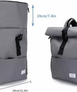 Caliyo Massi Miliano Roll-top Rugzak Unisex 15.6"inch Grijs - (3015-25) - 11 Caliyo Massi Miliano Roll-top Rugzak Unisex 15.6"inch Grijs - (3015-25) - -Parker Shop 550x374