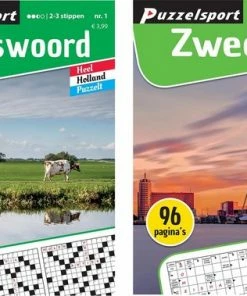 Puzzelsport - Puzzelboekenset - Kruiswoord 2-3* & Zweeds 2-3* - Nr.1