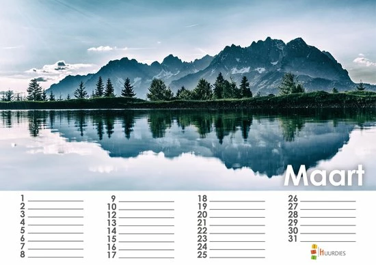 Huurdies Natuurkalender 35x24 Cm | Verjaardagskalender Natuur | Verjaardagskalender Volwassenen 10 Huurdies Natuurkalender 35x24 Cm | Verjaardagskalender Natuur | Verjaardagskalender Volwassenen - Afbeelding 10