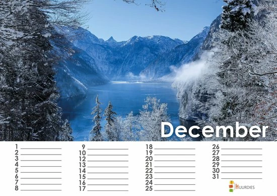 Huurdies Natuurkalender 35x24 Cm | Verjaardagskalender Natuur | Verjaardagskalender Volwassenen 11 Huurdies Natuurkalender 35x24 Cm | Verjaardagskalender Natuur | Verjaardagskalender Volwassenen - Afbeelding 11