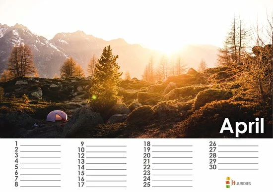 Huurdies Natuurkalender 35x24 Cm | Verjaardagskalender Natuur | Verjaardagskalender Volwassenen 6 Huurdies Natuurkalender 35x24 Cm | Verjaardagskalender Natuur | Verjaardagskalender Volwassenen - Afbeelding 6