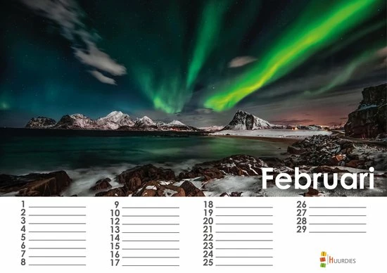Huurdies Natuurkalender 35x24 Cm | Verjaardagskalender Natuur | Verjaardagskalender Volwassenen 7 Huurdies Natuurkalender 35x24 Cm | Verjaardagskalender Natuur | Verjaardagskalender Volwassenen - Afbeelding 7