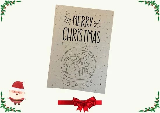 Groeikaartje Kerstkaart Met Enveloppen - 6 Stuks - Bloeikaart Met Zaadjes - Luxe Kerstkaart Van Groeipapier 8 Groeikaartje Kerstkaart Met Enveloppen - 6 Stuks - Bloeikaart Met Zaadjes - Luxe Kerstkaart Van Groeipapier - Afbeelding 8