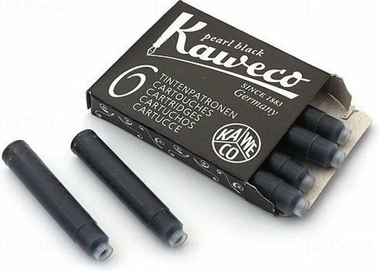 Kaweco Vulpen Vullingen 5 Doosjes Zwart, Pearl Black 3 Kaweco Vulpen Vullingen 5 Doosjes Zwart, Pearl Black - Afbeelding 3