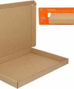 G&F Verpakkingen Brievenbusdoos A6 50 Stuks, Met Klep 180x115x28mm - Extra Stevig - Bruin Verzenddoos
