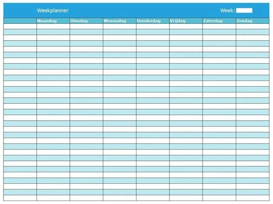 IVOL Weekplanner 90x120 Cm Nederlands - Planbord 2 IVOL Weekplanner 90x120 Cm Nederlands - Planbord - Afbeelding 2