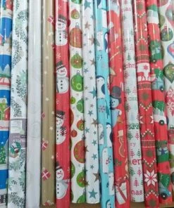 Merkloos Kerstgeschenkpapier - 5 Rollen - 70cm X 200cm - Verschillende Design