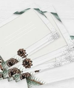 Meer Leuks Enveloppen Kerst - 25 Stuks - C6 Formaat Met Plakstripsluiting - Christmas Envelop Glitter