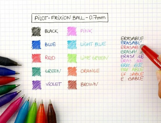 Pilot FriXion Lichtblauwe Rollerball Ball 0.5mm Erasable Pen - 0.5mm Uitgumbare Balpen 3 Pilot FriXion Lichtblauwe Rollerball Ball 0.5mm Erasable Pen - 0.5mm Uitgumbare Balpen - Afbeelding 3