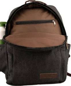 Yakfield - Rugzak - 20 Liter – Casual Model - Kado - Heren - Geschikt Voor Laptop - Handbagage- Schooltas - Zwart Antraciet Grijs- Vintage Canvas Katoen – Heren En Dames - 44 X 30 X 15 Cm - Pukkel -Parker Shop 550x425 2