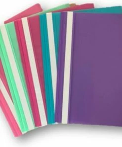 Kantoor En Meer Snelhechters - A4 Formaat - Offertemap - Kantoorartikelen- Mappen - Quickbinders - Snelhechters - Ideaal Voor Kantoor Of Thuiskantoor - 10 Stuks - Diverse Kleuren.