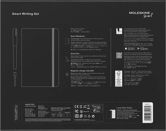 Moleskine Smart Writing Set (2022) Met Gelinieerd Zwart Notitieboek 9 Moleskine Smart Writing Set (2022) Met Gelinieerd Zwart Notitieboek - Afbeelding 9