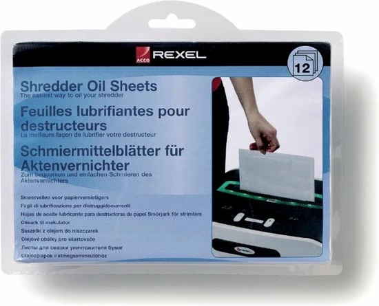 Rexel Olievellen Voor Papierversnipperaar - 12 Stuks 1 Rexel Olievellen Voor Papierversnipperaar - 12 Stuks