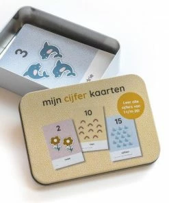 Maan Amsterdam Cijferkaarten - Bewaarblik Met Cijferkaarten 1 T/m 20 - Speel- En Leerkaarten - Rekenspel