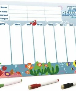 CKB Ltd - Familieagenda Planbord Weekplanner Familie Kalender Beloningssysteem Week Agenda White Bord Magnetisch Voor Kinderen - Ocean Creatures -Parker Shop 550x462 5