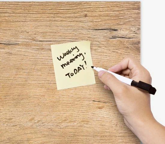 Navaris Magnetisch Bord In Houtlook - Magneetbord Om Op Te Schrijven - Memobord Voor Aan De Muur 90 X 60 Cm - Inclusief Magneten En Marker 4 Navaris Magnetisch Bord In Houtlook - Magneetbord Om Op Te Schrijven - Memobord Voor Aan De Muur 90 X 60 Cm - Inclusief Magneten En Marker - Afbeelding 4