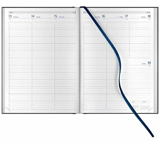 Castelli Agenda H46 2023 - Roma - Omslag Caribe - 1 Week Per 2 Pagina's - Liggend - A4 - 21 X 29.7 Cm - Blauw 3 Castelli Agenda H46 2023 - Roma - Omslag Caribe - 1 Week Per 2 Pagina's - Liggend - A4 - 21 X 29.7 Cm - Blauw - Afbeelding 3