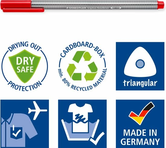 STAEDTLER Triplus Fineliner - Etui 36 St (26 + 10 Gratis) 2 STAEDTLER Triplus Fineliner - Etui 36 St (26 + 10 Gratis) - Afbeelding 2