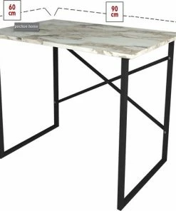 Pochon Home - Bureau Industrieel - Wit Marmer - Metaal - 60x90x75 -Parker Shop 550x502 2