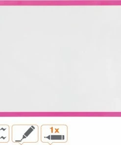 Nobo Klein Magnetisch Whiteboard/Memobord Voor Aan De Muur - Inclusief Whiteboard Marker, Magneten En Wisser - 58.5 X 43 Cm - Roze -Parker Shop 550x502 3