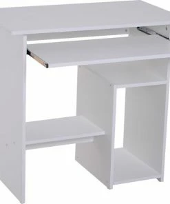 Merkloos Compact Bureau - Schrijftafel - Computerbureau - Bureautafel - 80 X 45 X 75 Cm - Wit
