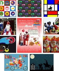 Olijhoek.nl Sinterklaaskaarten - Set Van 10 X Ansichtkaart - Sinterklaas - Modern