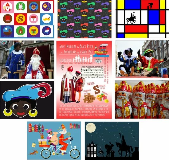 Olijhoek.nl Sinterklaaskaarten - Set Van 10 X Ansichtkaart - Sinterklaas - Modern 1 Olijhoek.nl Sinterklaaskaarten - Set Van 10 X Ansichtkaart - Sinterklaas - Modern