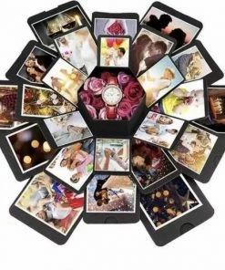 Merkloos Explosion Box – Fotobox – Unieke Geschenkdoos – Liefdes Cadeau Voor Man En Vrouw - Cadeau Voor Hem - Cadeau Voor Haar - Liefde Cadeau