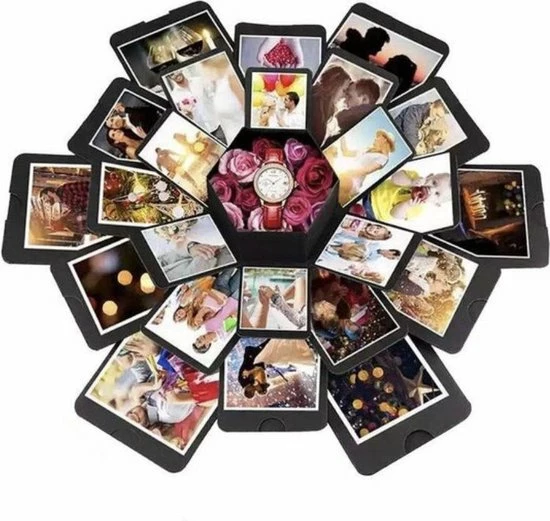 Merkloos Explosion Box – Fotobox – Unieke Geschenkdoos – Liefdes Cadeau Voor Man En Vrouw - Cadeau Voor Hem - Cadeau Voor Haar - Liefde Cadeau 1 Merkloos Explosion Box – Fotobox – Unieke Geschenkdoos – Liefdes Cadeau Voor Man En Vrouw - Cadeau Voor Hem - Cadeau Voor Haar - Liefde Cadeau