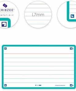 Oxford Flash 2.0 - Flashcards - Gelijnd - A7 - Mint Groene Rand - 80 Stuks -Parker Shop 550x524