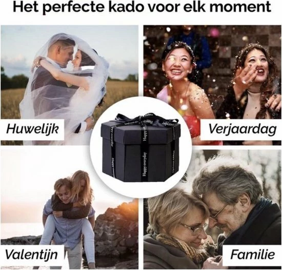 Merkloos Explosion Box – Fotobox – Unieke Geschenkdoos – Liefdes Cadeau Voor Man En Vrouw - Cadeau Voor Hem - Cadeau Voor Haar - Liefde Cadeau 4 Merkloos Explosion Box – Fotobox – Unieke Geschenkdoos – Liefdes Cadeau Voor Man En Vrouw - Cadeau Voor Hem - Cadeau Voor Haar - Liefde Cadeau - Afbeelding 4