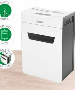 Leitz IQ Premium Protect 10X Ultrastille Papierversnipperaar P-4 Snippers Voor Thuis/Thuiswerkplek - Invoer Tot 10 Vellen - Wit 12 Leitz IQ Premium Protect 10X Ultrastille Papierversnipperaar P-4 Snippers Voor Thuis/Thuiswerkplek - Invoer Tot 10 Vellen - Wit -Parker Shop 550x528 1