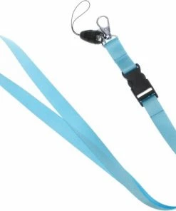 Fako Bijoux® - Keycord - Lanyard - Sleutelkoord - Badgehouder - 51cm - 20mm - Lichtblauw